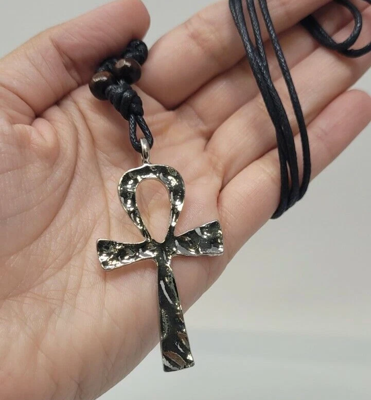 Ankh Necklace Egyptian Cross Necklace Ankh Pendant Necklace Silver Ankh Necklace - Image 1 of 4