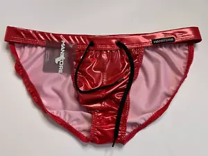 Manstore Beach Micro Tanga Badeslip M2286 Gr.: L UVP: 59,95€ NEU rot metallic - Bild 1 von 2