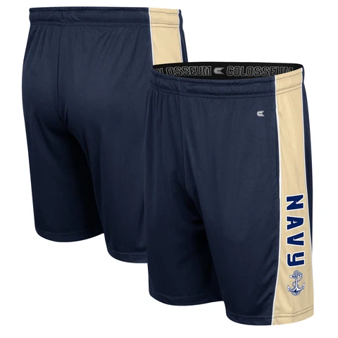 Men's Colosseum Navy Navy Midshipmen Panel Shorts Cover