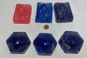 Lot Of 6! Seashells Soaps Rectangle + Hexagon Shaped Multicolored - Picture 1 of 2