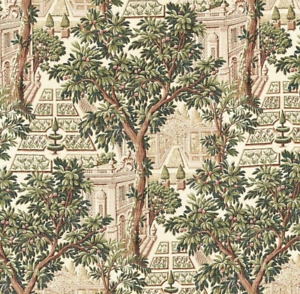 Zoffany Curtain/Uph Fabric 'ITALIAN GARDEN' 2.4 METRES TUSCAN PINK - 100% Linen