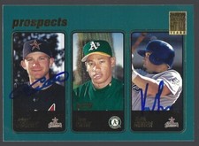 Adam Everett Keith Ginter 2001 Topps Baseball #374 IP autograph signed card