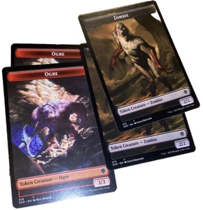 4 Token Cards - OGRE / ZOMBIE- Starter Commander - SAME ART - Magic MTG FTG - Picture 1 of 1