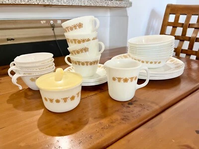 набор столовой посуды corelle винтажный бабочка золото - Изображение 1 из 4