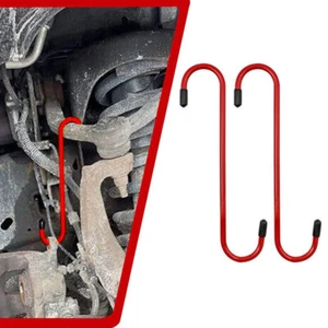 2Pcs Brake Caliper Hanger Hooks Powder Coated Steel Red (2 Piece Set) NEW - Picture 1 of 6