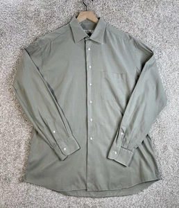 Camisa de vestir Ermenegildo Zegna para hombre 42 16,5 gris a rayas diagonales - Imagen 1 de 7