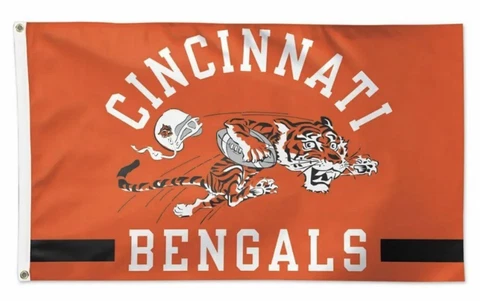 Vintage Throwback Cincinnati Bengals 3’x5’ Flag Cover