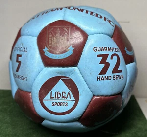 VINTAGE WEST HAM UNITED HAND SEWN LIBRA VINTAGE FOOTBALL BALL TONY GALE 1980's? - Picture 1 of 5