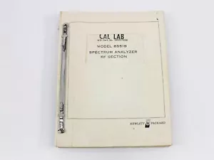 HP 8551B Spectrum Analyzer RF Section Operating and Service Manual - Bild 1 von 7