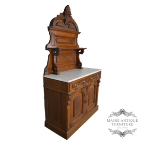Antique Victorian Marble Top Sideboard #22119 - Picture 1 of 17
