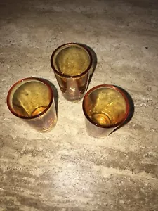 Vintage 3 Schnapsgläser 2 1/4" Blasen in den Gläsern - Bild 1 von 4
