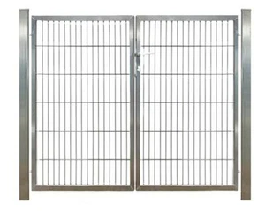 Gartentor Drehflügeltor 2 flg. Rohrrahmentor H:100cm B:196cm verzinkt Doppelstab - Bild 1 von 12