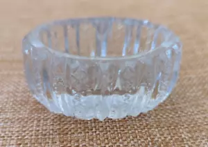 Lot of 7 Vintage Pressed Glass Salt Cellars / Dips Oval Stars and Fluted Ribs - Picture 1 of 4