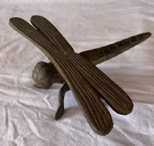 Fermacarte libellula vintage in ghisa giardino metallo insetti insetti insetti insetti - Foto 1 di 13