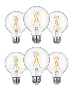6 Pack G25 Globe Light Bulbs, Dimmable Vintage LED Edison Bulbs, CRI90+ 5W Eq... - Picture 1 of 7