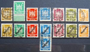 Germany Reich, old used stamps, overprints - Picture 1 of 1