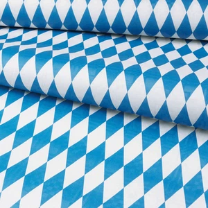 Papier-Tischdecke 50m x 1m Bayernraute Einwegtischdecke Biertsich blau weiß - Bild 1 von 2
