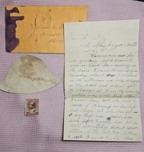 Stamp Envelope Letter From 1886 Post Mark Willard Stewart Chicago Handwritten - Picture 1 of 9