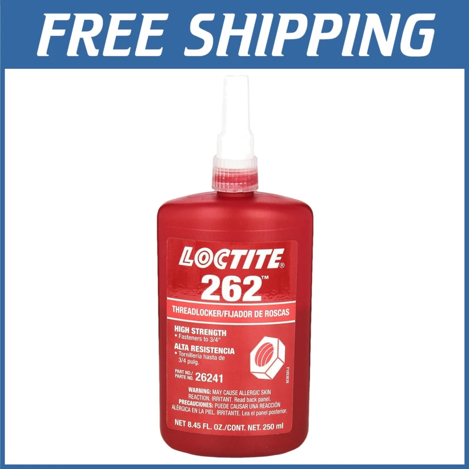 Red Thread Locker 262 - High Strength - 250 mL Bottle - Image 1 of 4
