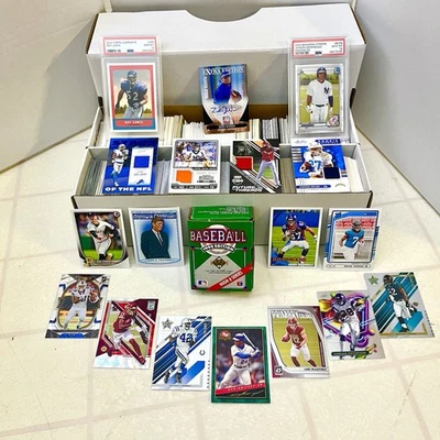 ENORME LOTE DE COLECCIÓN DE TARJETAS DEPORTIVAS PARCHE DE NOVATO CLASIFICADO AUTOMÁTICAMENTE PSA 10 numerado 1600+ Foto 1 de 4