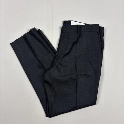 Pantalones de vestir Kenneth Cole para hombre de ajuste moderno Techni-Cole Performance gris oscuro 36x29 Foto 1 de 4