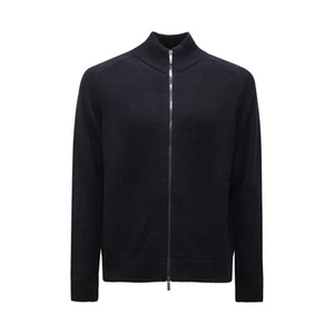 M6761 CARDIGAN UOMO PESERICO MAN WOOL SWEATER BLUE - Picture 1 of 4