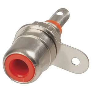 RCA Nickel Plated Chassis Socket - Red - Picture 1 of 1