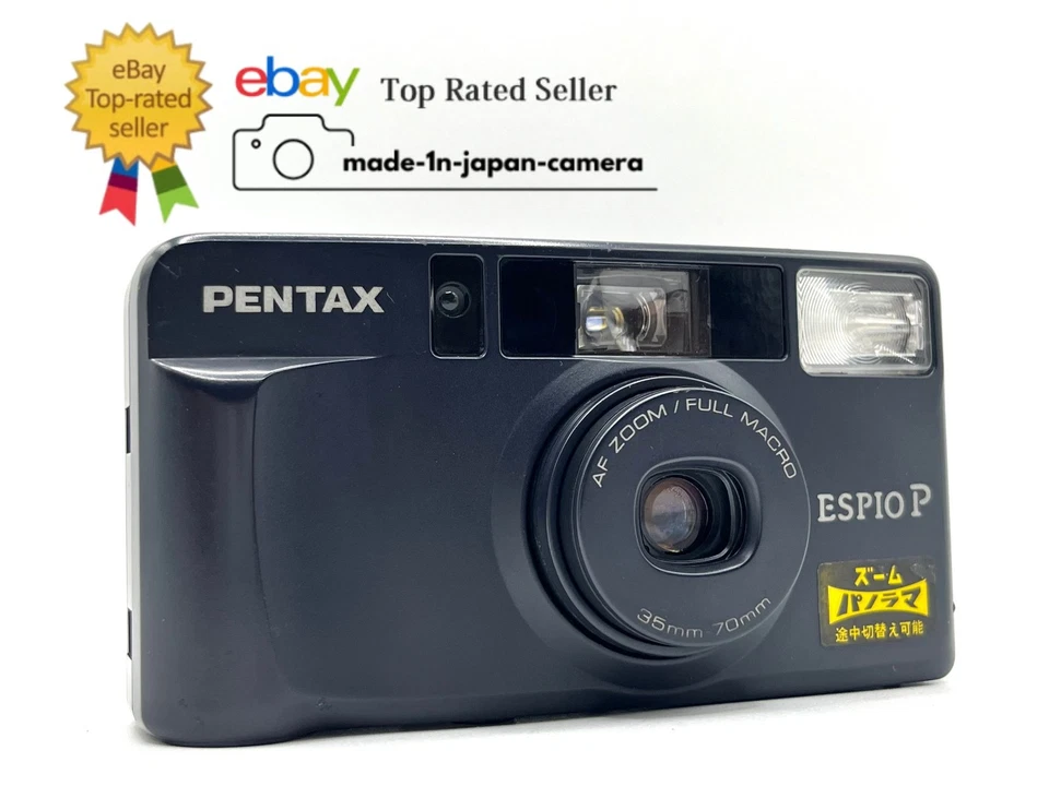 * Near MINT * PENTAX ESPIO P 35mm Point & Shoot Film Camera Black From JAPAN - Image 1 of 4