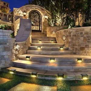 BEEPRINCESS 16-Pack Warm White Solar Deck Lights for Outdoor Steps & Fences - Picture 1 of 5