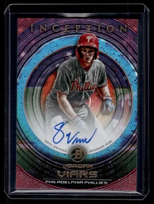 Jordan Viars 2022 Bowman Inception Fuchsia Autograph Auto Card /75 #PA-JVR - Image 1 of 2