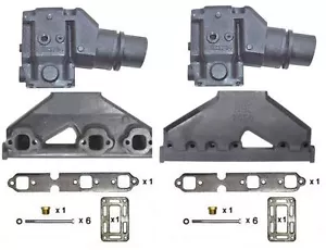 Colector de escape y elevadores, Volvo Penta y OMC 4,3 L V6 3863061, 3847499, HECHO EN EE. UU. - Imagen 1 de 1