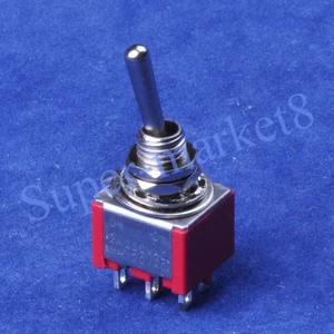 2PCS Red Mini Toggle Switch DPDT ON-ON Guitar Amp 6Pin - Picture 1 of 2