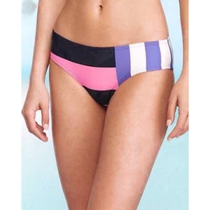 Kate Spade Hipster Striped Pink Black Bikini Bottom Swimsuit Size Small NWT - Picture 1 of 6