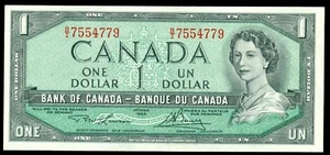 1954 Modified Canada Queen Elizabeth II, BC-37d $1 Lawson Bouey B/I Prefix D20 - Picture 1 of 2