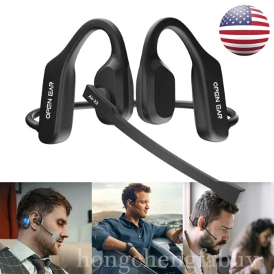 Trucker Bluetooth 5.3 Wireless Headset With Noise Cancelling Mic For Phone PC - Image 1 of 4