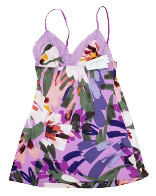 Linea Donatella Floral Print Adjustable Straps Chemise Women's Sleepwear Top NWT - Image 1 of 2