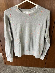Sundry Crew Neck Sweat Shirt Grey W/Dots Long Sleeve Size:0 - Picture 1 of 6