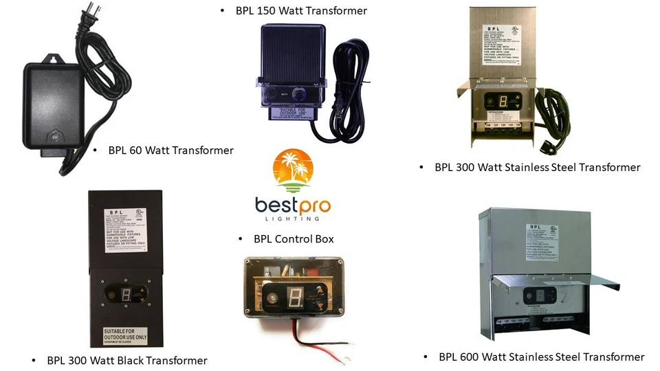 60-150-300-600 Watt Low Voltage Outdoor Landscape Lighting Transformer 12-15V AC - Image 1 of 4