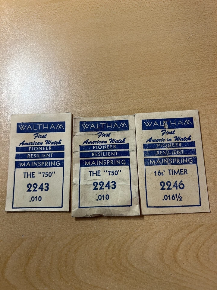 Waltham Mainspring Nuevo de Lote Antiguo Parte #2xxx ¡Varios Tamaños!! Foto 1 de 1