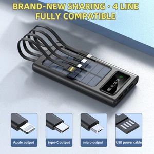 2025 Super 10000000mAh Solar Power Bank 4 USB Portable Charger for Cell Phone - Picture 1 of 12