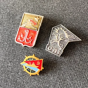 3x Soviet Odesa Ukraine Enamel Badges USSR Lapel Pins Black Sea Fleet Polytech - Picture 1 of 6