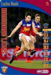 2020 BRISBANE LIONS AFL Card LACHIE NEALE Teamcoach - Picture 1 of 2