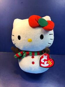 Ty Beanie Babies / Hello Kitty:  The white Holiday HELLO KITTY. Retired 2013. 6"