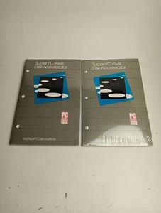 2 Sealed Super PC-Kwik Disk Accelerator 1989 Computer Software with Manual Lot - Picture 1 of 6