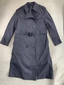 Defense Logistics Trench Coat Women's 14 L Garrison Collection Black w Liner - Picture 1 of 15