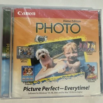 CANON PHOTO Home Edition PC Computer Program CD for WIN 95 98 2000 & MAC OS 8.6 - Image 1 of 2