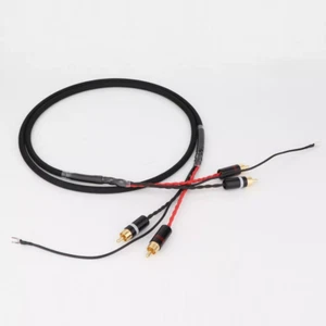 OFC Kupferdraht 2RCA auf 2RCA Ground Y Spaten Stecker HiFi Audio Phono Tonarm Kabel - Bild 1 von 6