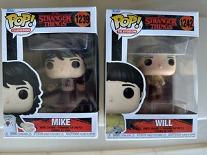 Funko Pop Stranger Things Lot Of 2 Mike 1239 Will 1242 Vinyl Figure NEW - Picture 1 of 1
