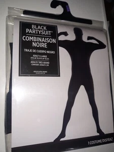 Black Party Suit Body Suit Halloween Adult Costume Men's XL Up to 6'3" NEW - Picture 1 of 4