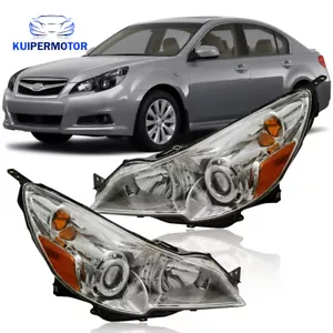 Pair LH & RH Headlights ASSY For 2010-2014 Subaru Legacy Outback Safe clear lens - Bild 1 von 9